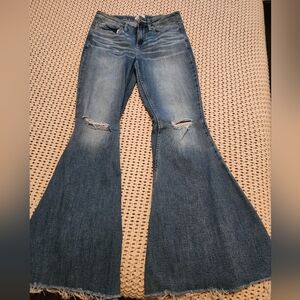 Women's Flared Blue Jeans